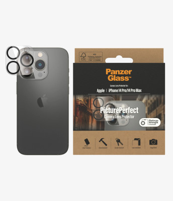   Оригинален протектор за камера от закалено стъкло PanzerGlass PerfectPicture Camera Lens за Apple iPhone 14 Pro 6.1 / Apple iPhone 14 Pro Max 6.7 